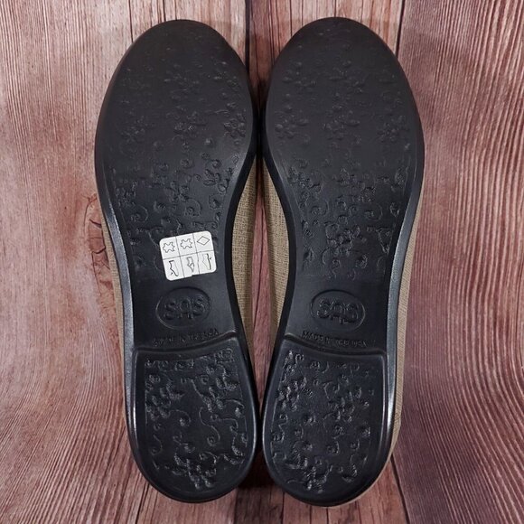 SAS Scenic Womens Size 7.5 M Tan Fog Comfort Slip On Ballet Flats Shoes USA Made - Picture 12 of 14